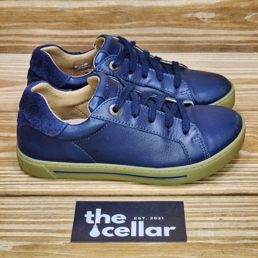 Birkenstock Little Boys 30 US 12-12.5 Sneakers Blue Leather Lace up Shoes